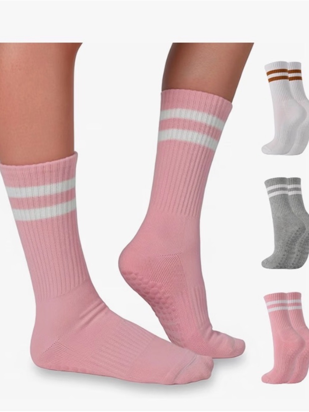 3 Pairs Women’s Ombré Pilates Grip Socks